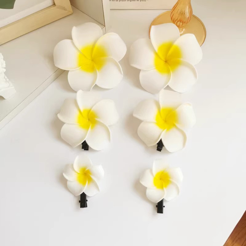 กิ๊บติดผม ลายดอกไม้ ไข่ ติดด้านข้าง ริมทะเล ชายหาด รูปภาพ กิ๊บติดผม เครื่องประดับผม - รูปที่ 6