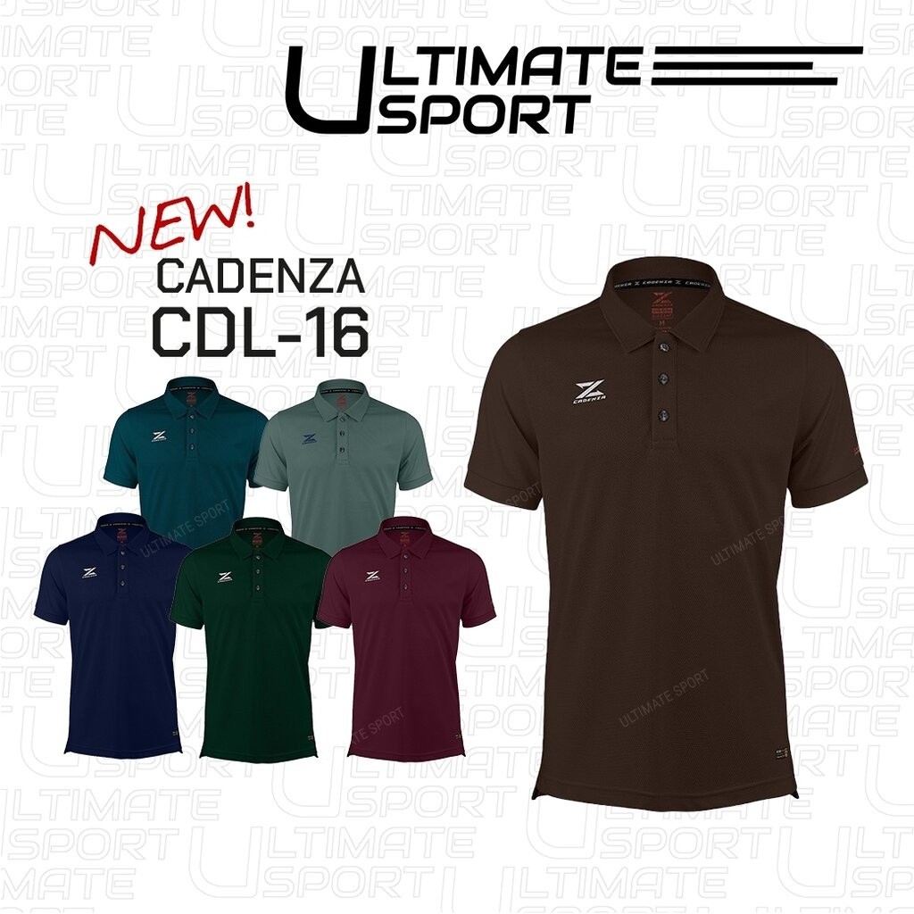 CADENZA เสื้อโปโล เสื้อคอปก พรีเมี่ยม คาเดนซ่า รุ่น CDL-16 - สีเขียว/เทา/กรมท่า/กรีน/แดงเข้ม/ช็อคโก