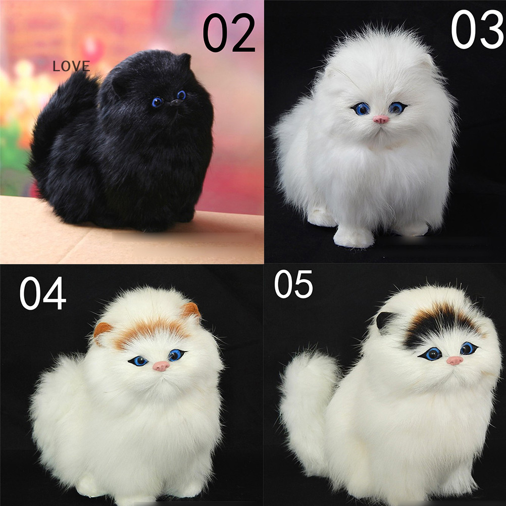 [JJCW] ตุ๊กตาแมวจําลอง ตุ๊กตาของเล่นแมวไฟฟ้า มีเสียง นุ่มนิ่ม ของเล่นสําหรับเด็ก QQW