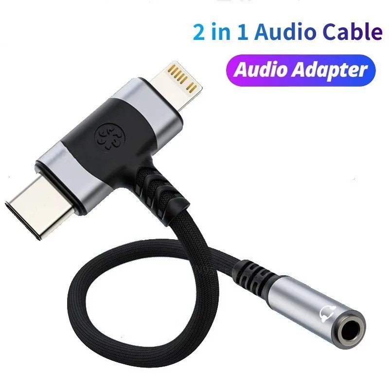 อะแดปเตอร์แปลงหูฟัง lOS Type C เป็นแจ็ค 3.5 มม. สําหรับโทรศัพท์มือถือ