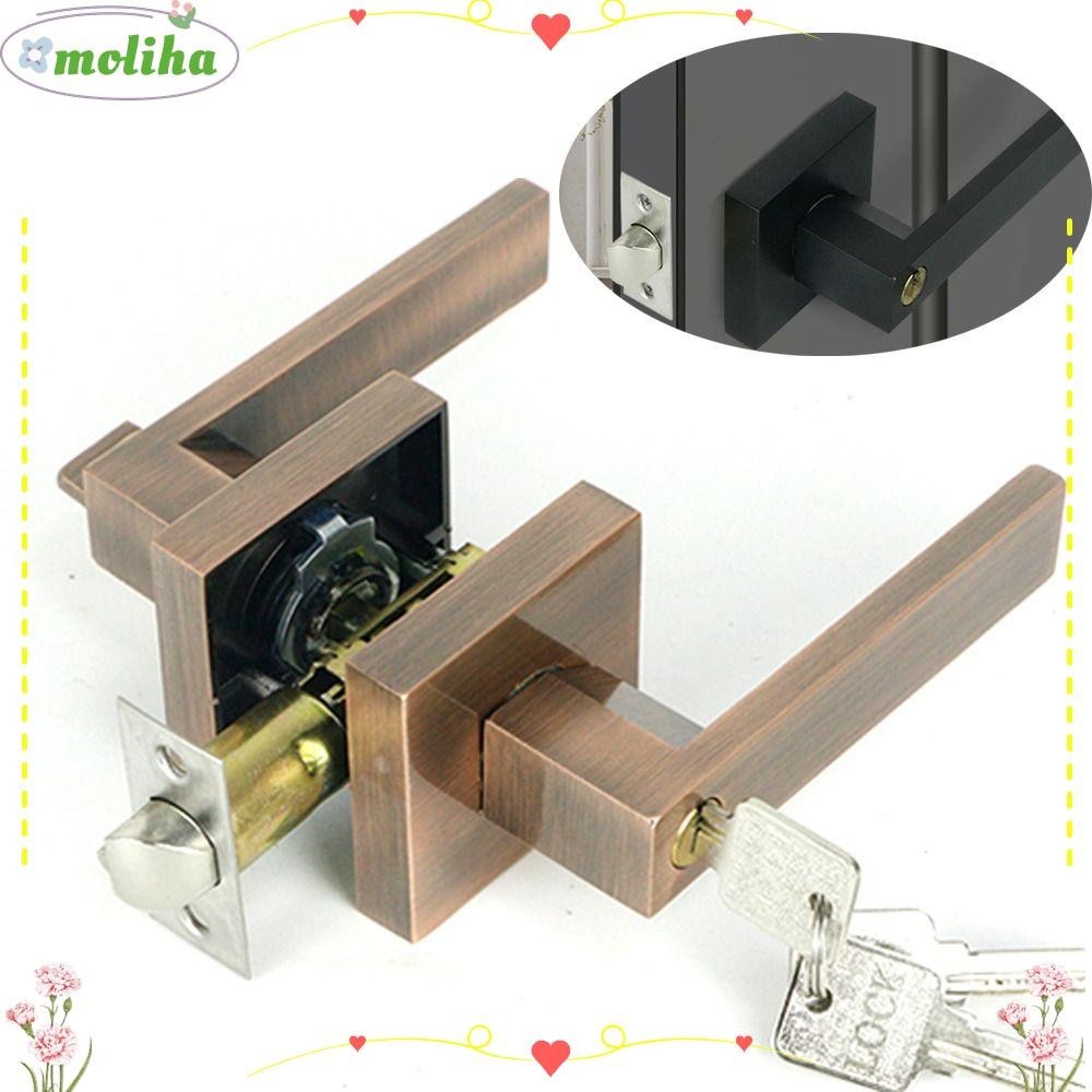 Moliha กลอนล็อคประตู อลูมิเนียมอัลลอย พร้อมก้านล็อค สําหรับประตูภายใน ห้องนอน ห้องน้ํา