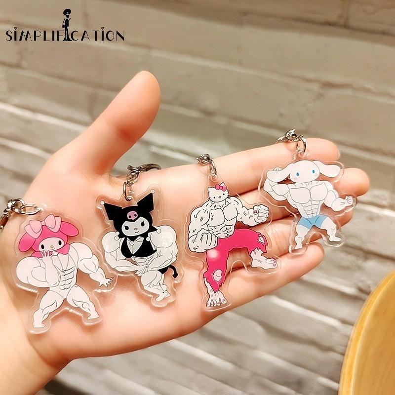 1 ชิ้น ตลก น่ารัก กล้ามเนื้อ ลูกสุนัข พวงกุญแจ สร้างสรรค์ แฟชั่นคิตตี้ จี้พวงกุญแจ สําหรับหวาน การ์ตูน กระเป๋าเป้สะพายหลัง พวงกุญแจ ตกแต่ง