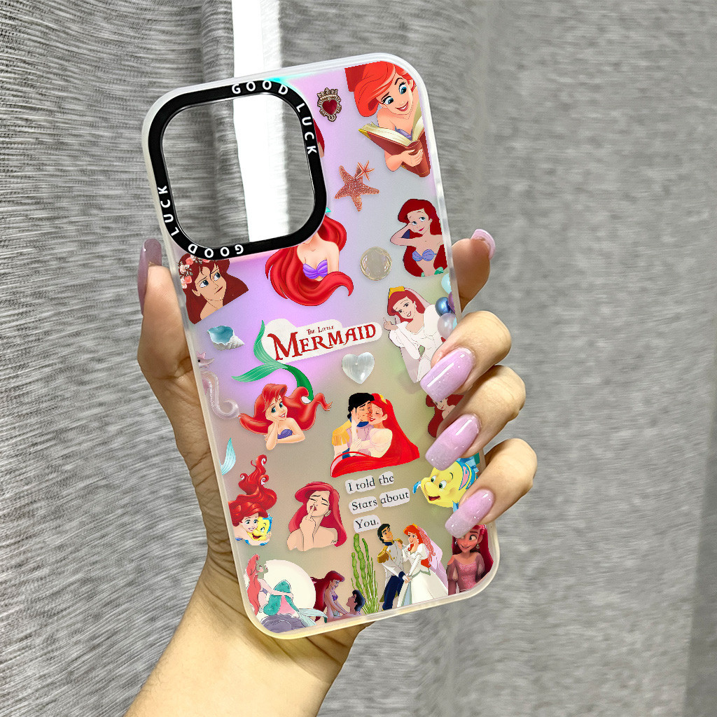 พร้อมส่งในประเทศไทย เคสโทรศัพท์มือถือ TPU ลายเจ้าหญิงนางเงือก กันลื่น สําหรับ iPhone 14 Promax 13 12 XR Xsmax SE2020
