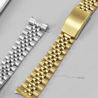 สายนาฬิกาข้อมือ สเตนเลส โลหะ ทรงโค้ง 18/19 มม. 20 มม. 22 มม. สําหรับ Rolex Watchbands