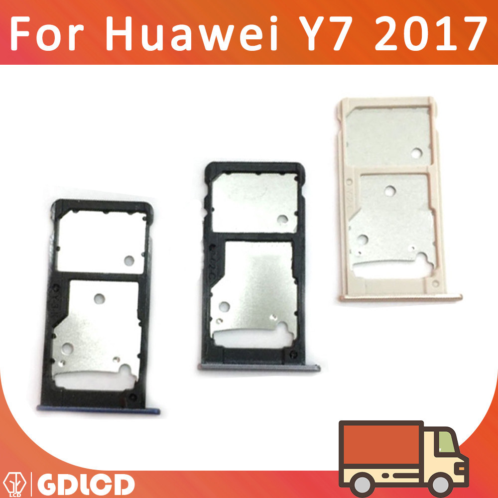 อะแดปเตอร์ช่องใส่ซิมการ์ด Micro SD แบบเปลี่ยน สําหรับ Huawei Y7 2017 Y7 Prime 2017