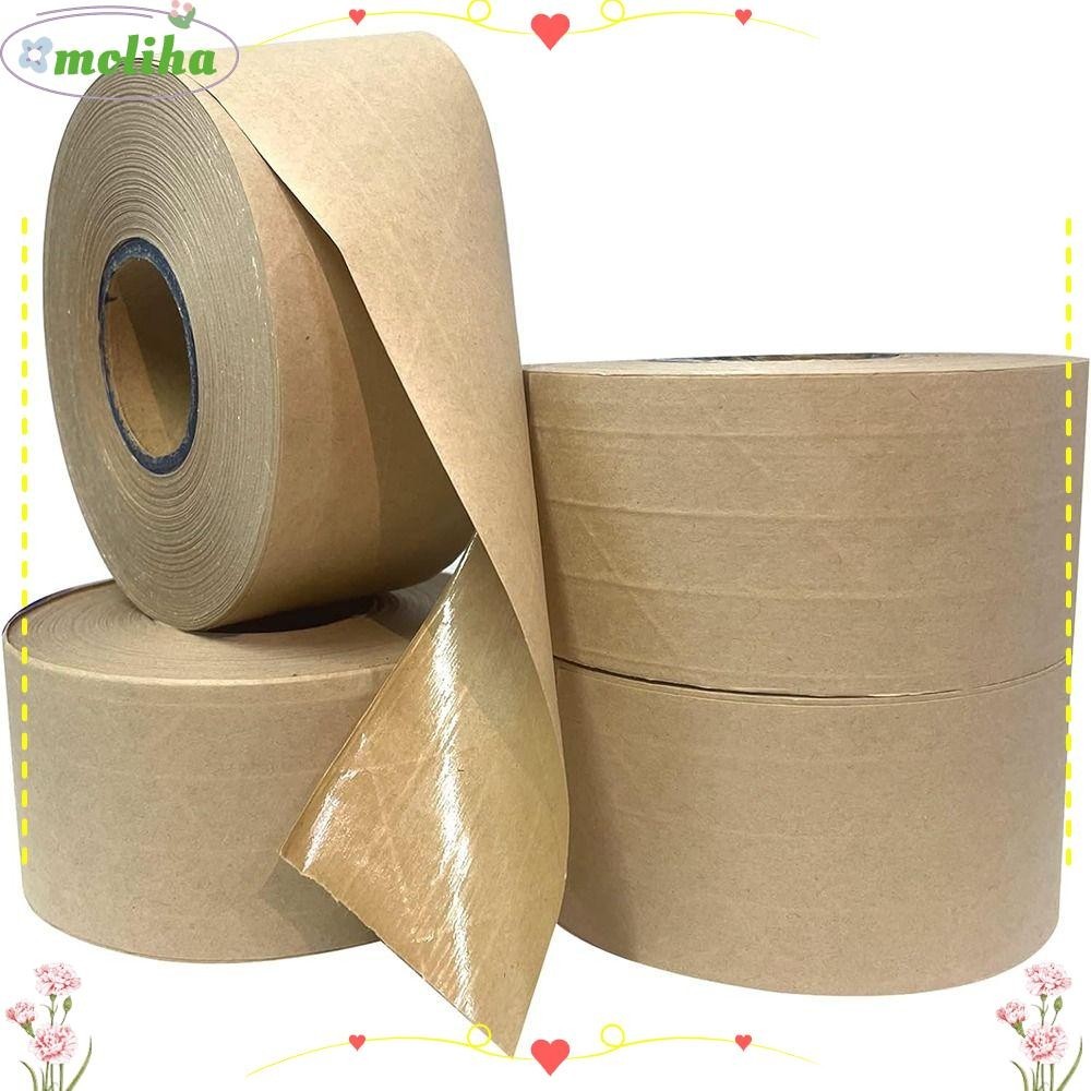 Moliha เทปกระดาษคราฟท์ สีน้ําตาล มีกาวในตัว เป็นมิตรกับสิ่งแวดล้อม รีไซเคิลได้ 30 ม. ต่อม้วน