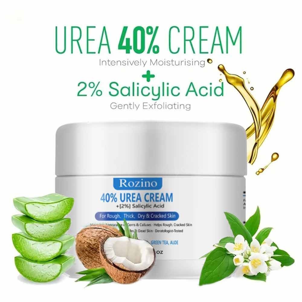 Urea Cream 40% Plus Salicylic Acid Intensive Moisturizes &amp; Softens Skin, Exfoliates Dead Skin

