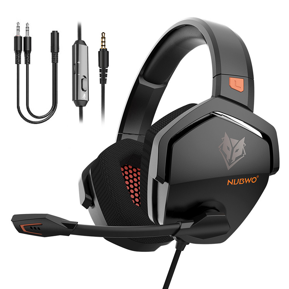 Nubwo N16 ชุดหูฟังเล่นเกม แบบใช้สาย 3.5 มม. พร้อมไมโครโฟน ตัดเสียงรบกวน