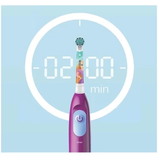 Oral B แปรงสีฟันไฟฟ้า ขนแปรงนุ่มพิเศษ ตั้งเวลาได้ 2 นาที กันน้ํา พร้อมแปรง แบบเปลี่ยน สําหรับเด็ก