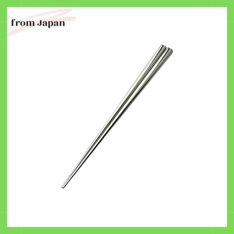 NAGAO Tsubame-Sanjo, chopsticks, 18-8 stainless steel, 22cm, mirror finish, dishwasher-safe, made in