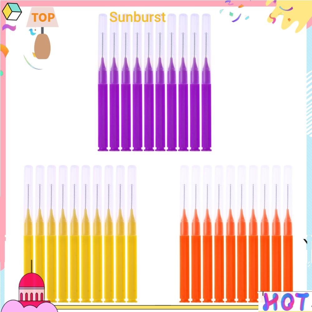 แปรงทําความสะอาดช่องปาก 8 ชิ้น ต่อแพ็ค [Sunburst11.th]