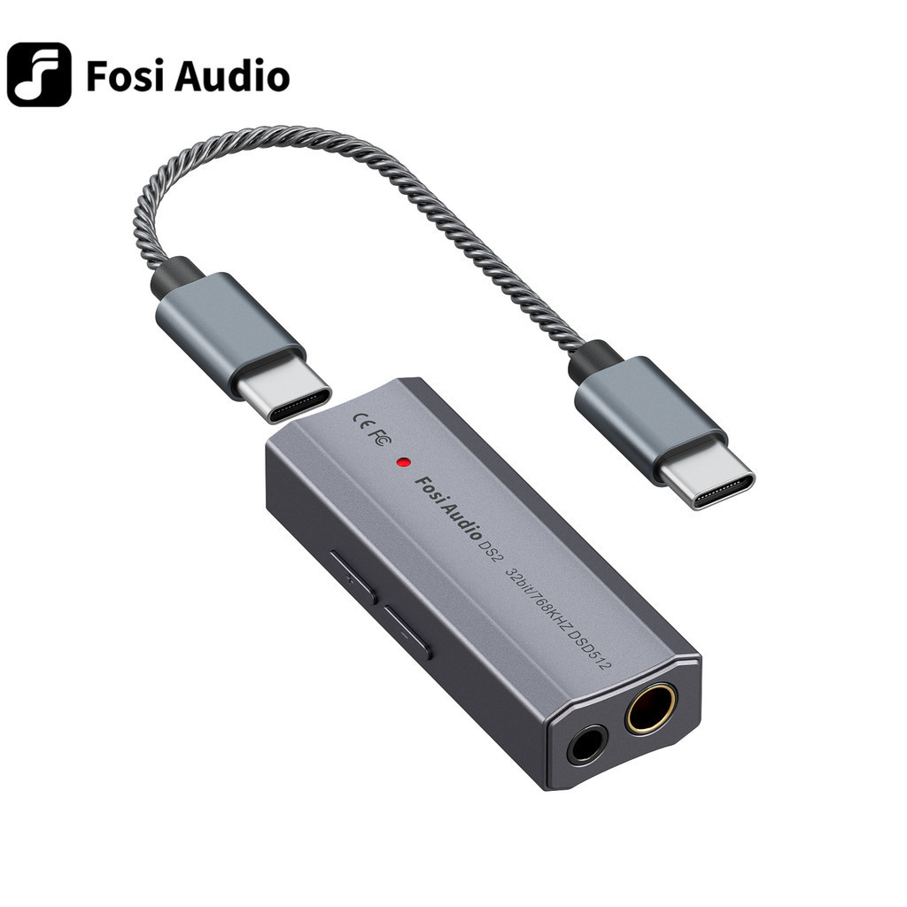 Fosi Audio DS2 Dual CS43131 แบบพกพา Dongle DAC หูฟัง AMP รองรับ 32bit/768kHz พร้อม 3.5 มม.และ 4.4 มม.เอาต์พุตคู่