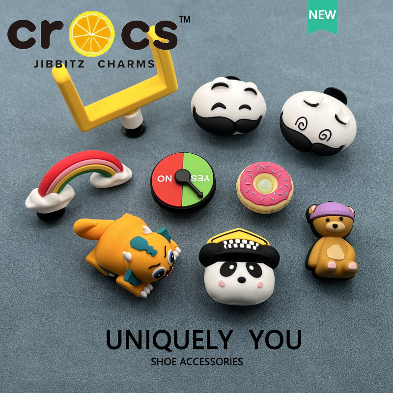 jibbitz crocs แท้ โดนัท ไดโนเสาร์ หมี น่ารัก สเตอริโอ อุปกรณ์เสริมรองเท้า
