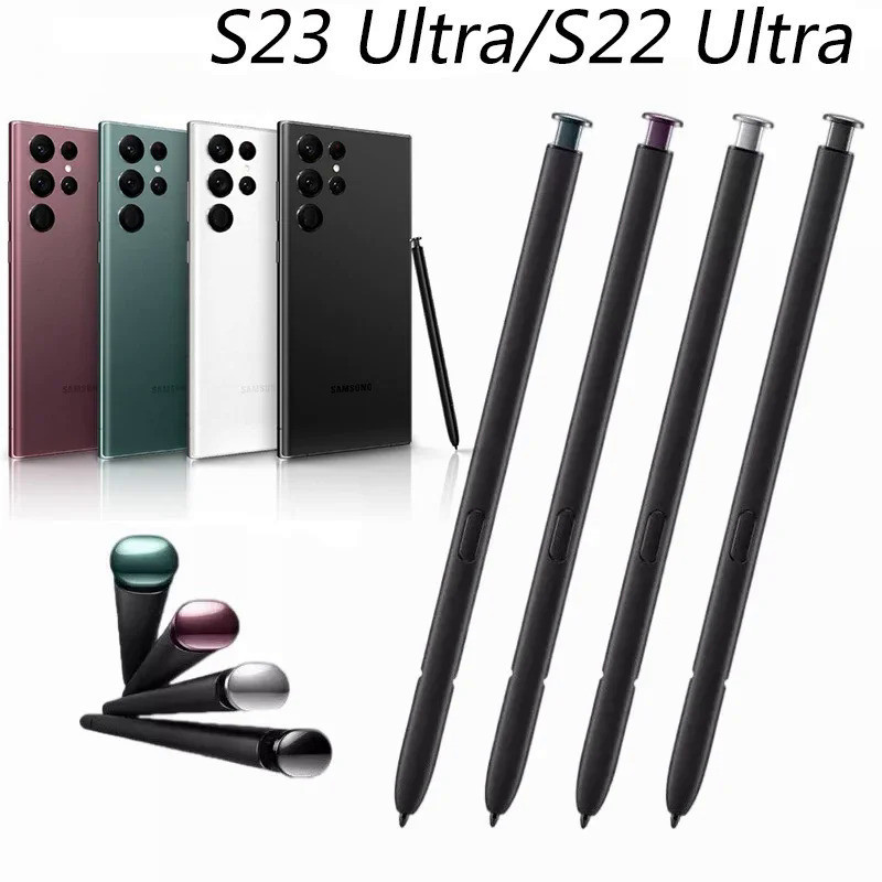 ปากกาสไตลัส ความจุ สําหรับ Samsung Galaxy S22 S23 Ultra แบบเปลี่ยน ปากกาทัชสกรีน S แอนดรอยด์ แท็บเล็ต โทรศัพท์ ดินสอเขียน ไม่มีบลูทูธ