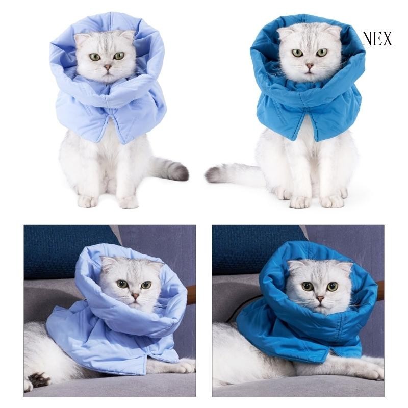Nex ปลอกคอกรวย แบบนิ่ม สามารถปรับได้ สําหรับสัตว์เลี้ยง แมวขนาดเล็ก