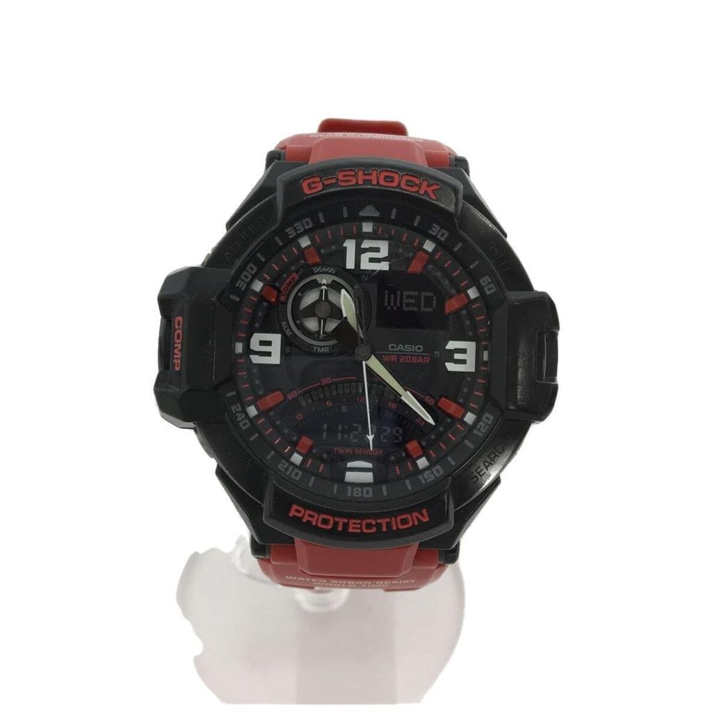 CASIO Wrist Watch G-Shock Black Red Men's Direct from Japan Secondhand