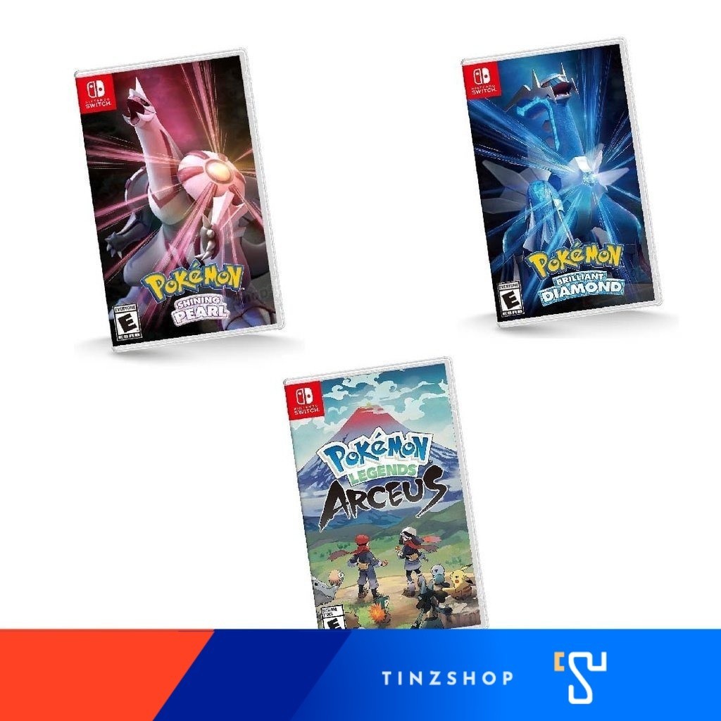 Nintendo Switch Game Pokemon Arceus , Pokemon Diamond , Pokemon Pearl แผ่นเกมโปเกมอน รวม 3 ภาค