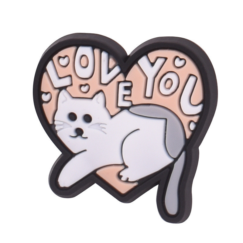 Croc Jibz สัตว์แมวน่ารักการ์ตูน Panda DIY Charms Pins PVC Clog สําหรับรองเท้า Crocs Charms