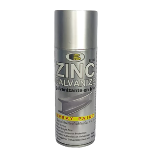 สีสเปรย์ซิงค์กัลวาไนซ์ BOSNY ZINC GALVANIZE 3IN1 B136 เป็นสีtop coat สีเงินสว่าง OIL8448