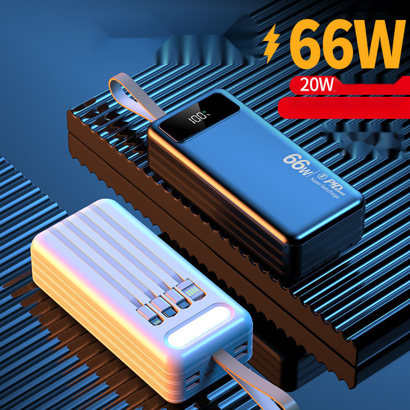 ชาร์จเร็วสุด66W ความจุขนาดใหญ่100000 mAh พาวเวอร์แบงค์