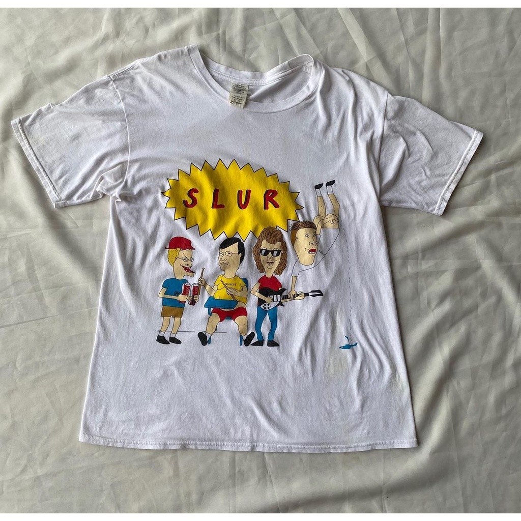 SLUR เสื้อยืดแขนสั้นผ้าฝ้ายแท้คอกลมพิมพ์ลาย SLUR ไซส์ S-5XL ราคาถูก ผ้านุ่ม