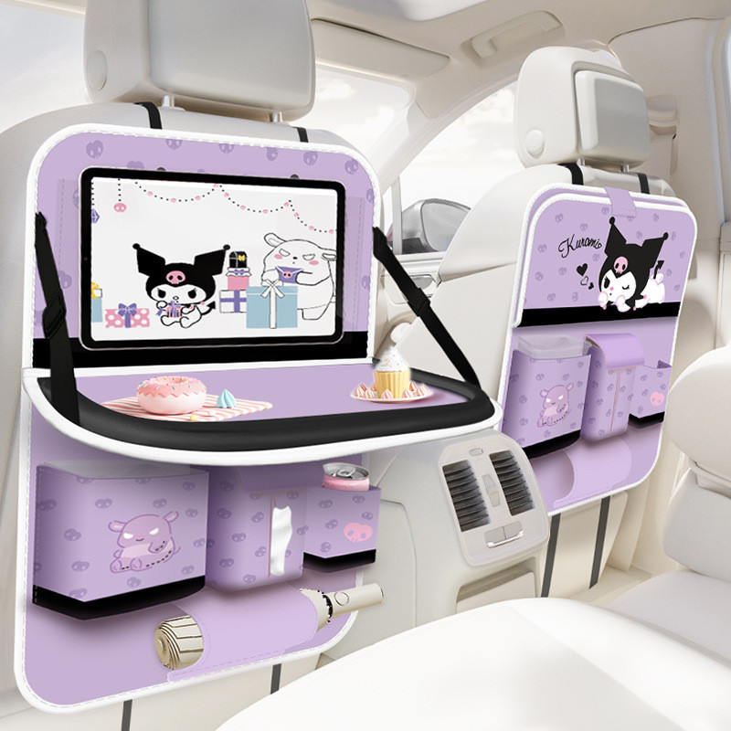 กระเป๋าเก็บของ อเนกประสงค์ ลายการ์ตูน Hello Kitty Sanrio Kuromi อเนกประสงค์ สําหรับติดเบาะหลังรถยนต์