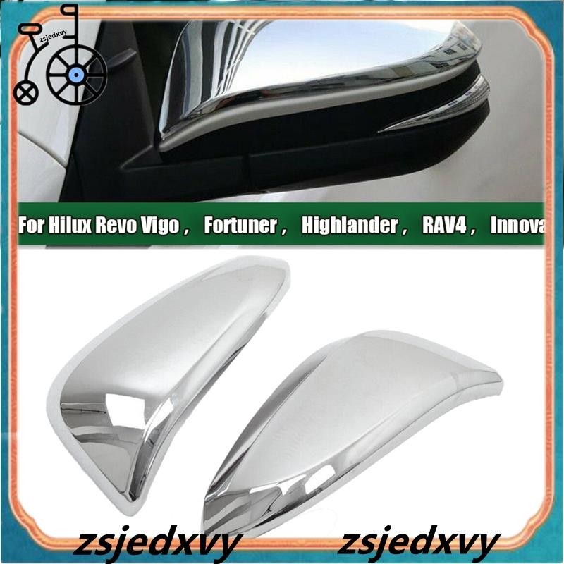 [zsjedxvy] ฝาครอบกระจกมองหลังรถยนต์ สําหรับ Toyota Hilux Revo Vigo Fortuner Highlander RAV4 Innova