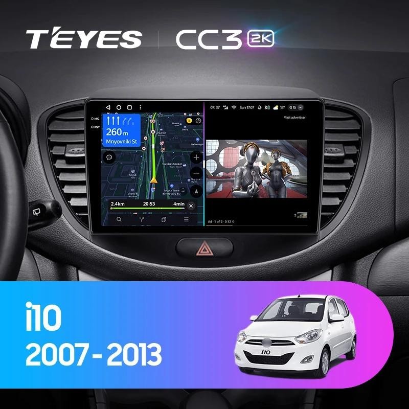 Teyes แผ่น dvd เครื่องเล่นมัลติมีเดีย วิทยุ CC3L CC3 2K สําหรับ Hyundai i10 2007-2013 GPS Android 10 No 2din 2 din