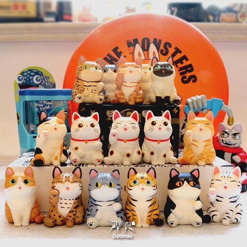ของเล่นฟิกเกอร์ รูปแมวน่ารัก Jinart Cat Island MINI เหมาะกับของขวัญ สําหรับเด็ก