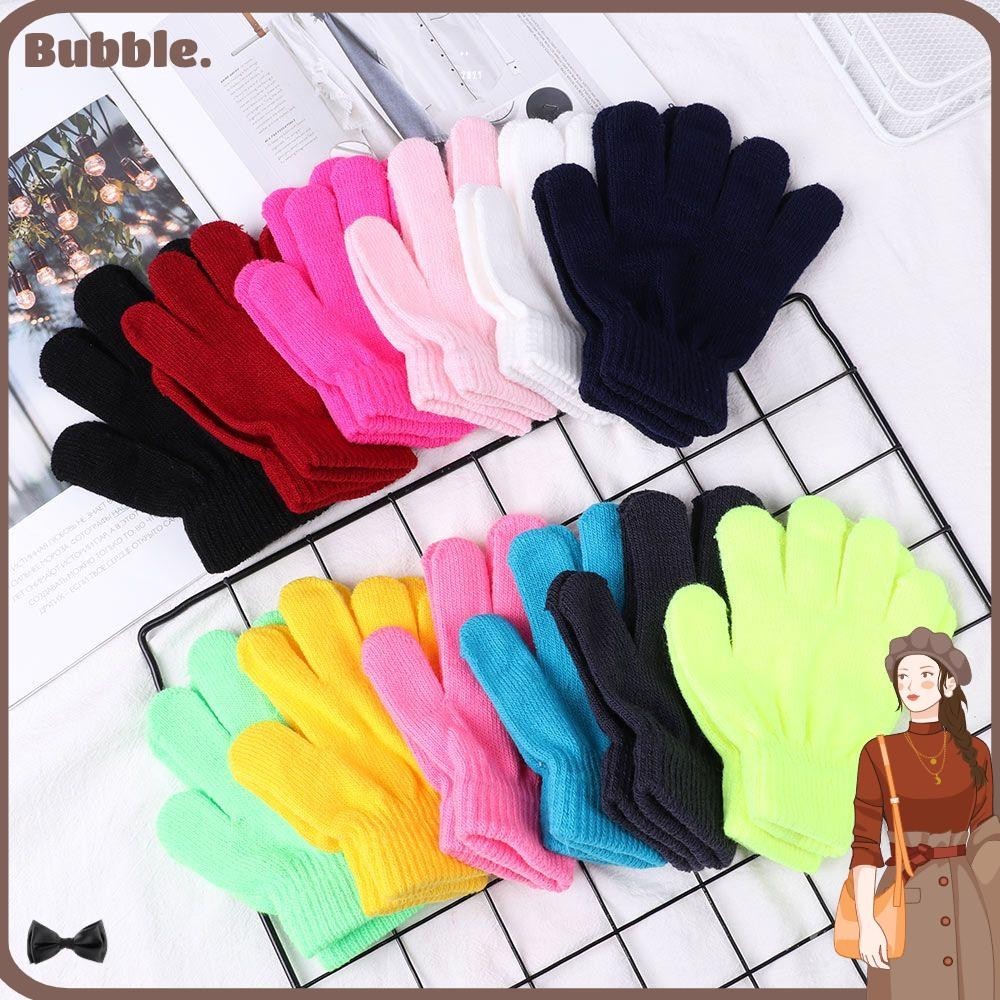 Bubble ถุงมือ สีแคนดี้ ให้ความอบอุ่น สําหรับเด็กผู้ชาย และเด็กผู้หญิง
