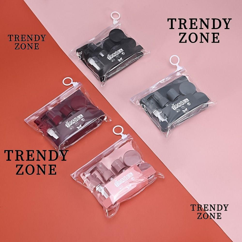 Trendyzone ขวดเปล่า แบบพกพา สําหรับใส่แชมพู เครื่องสําอาง 5 ชิ้น ต่อชุด