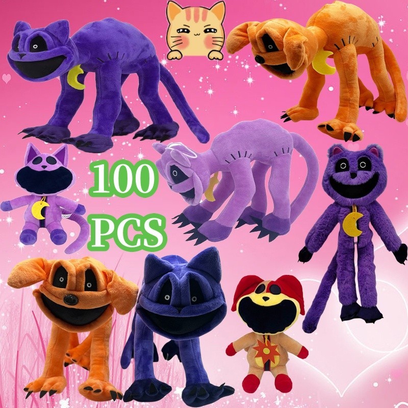 BCT Smiling Critters Catnap Plush toy ราคาถูก ตุ๊กตายัดนุ่น รูปการ์ตูนแมวยิ้ม 3 ตัว แบบนิ่ม ของขวัญวันเกิด สําหรับแฟนสาว