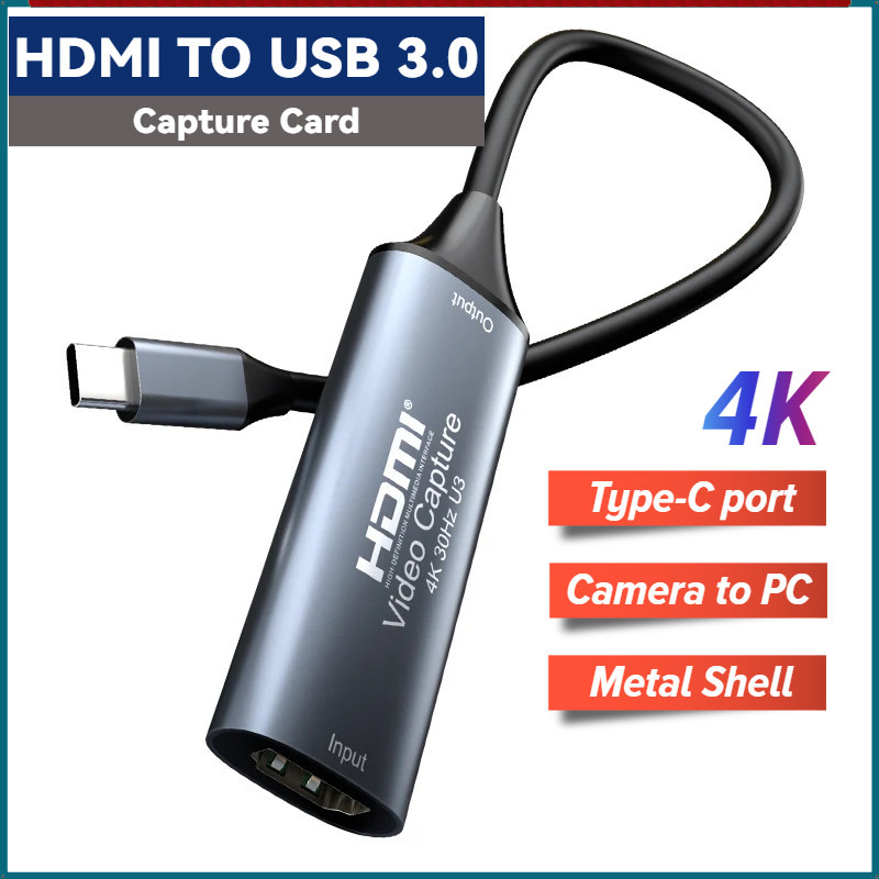 กล่องบันทึกวิดีโอ 4K Type-C HDMI เป็น USB3.0 1080P ms2130 สําหรับ Switch Xbox PS4/5 Live Broadcas