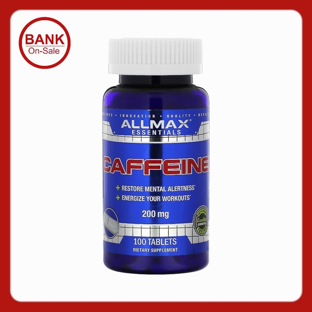 ALLMAX Essentials  Caffeine, 200 mg 100 Tablets