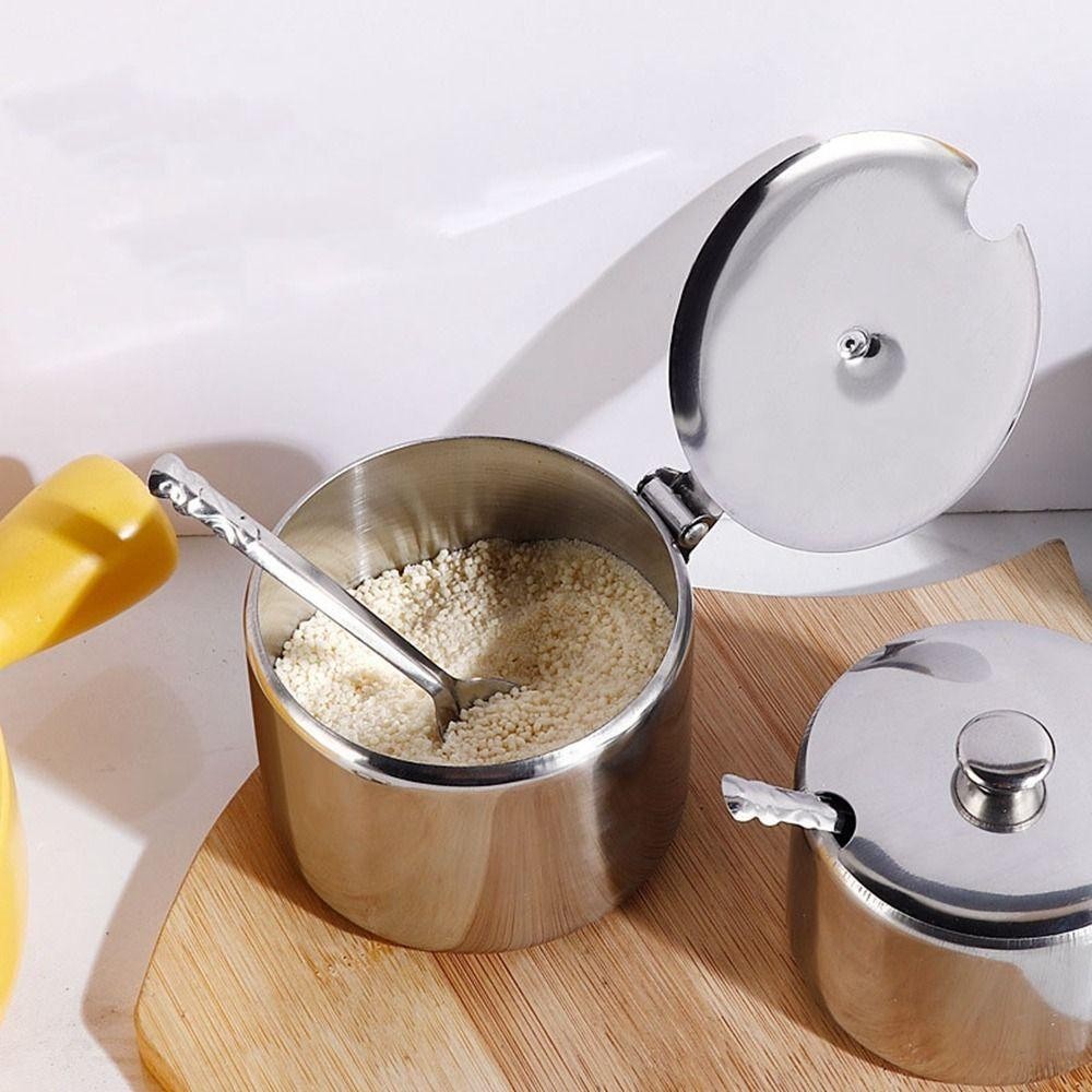 Parischamps ชามน ้ ําตาลสแตนเลส , กันฝุ ่ นพร ้ อมฝาปิดช ้ อนภาชนะเครื ่ องเทศ , ปฏิบัติเงินกันน ้ ําเกลือOrganizerสําหรับKitchen - รูปที่ 3