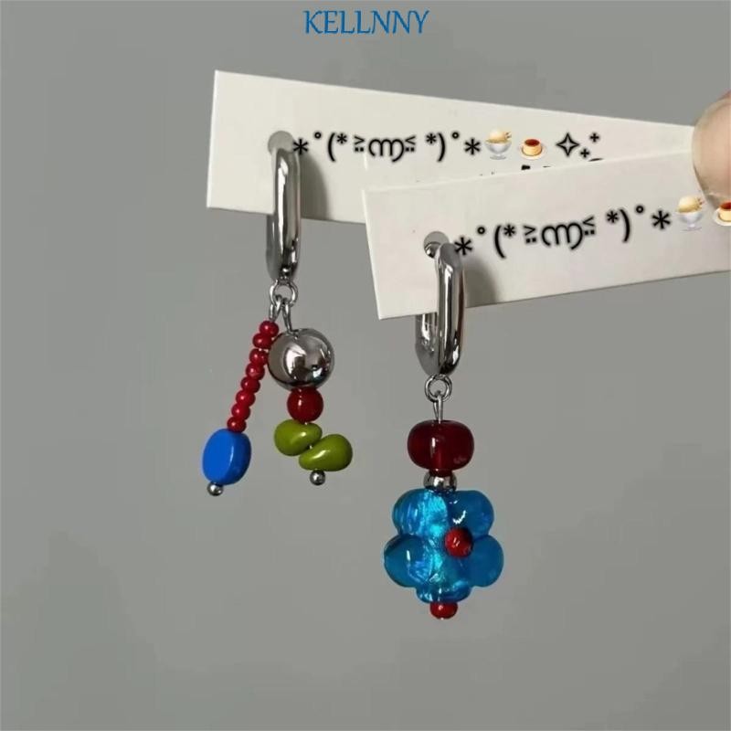 Kellnny อินเทรนด์ไม่สมมาตรต่างหูสุนัขสีดําหูแหวนเครื่องประดับ Perfect สําหรับผู้หญิง Seeking แฟชั่น Accessorie