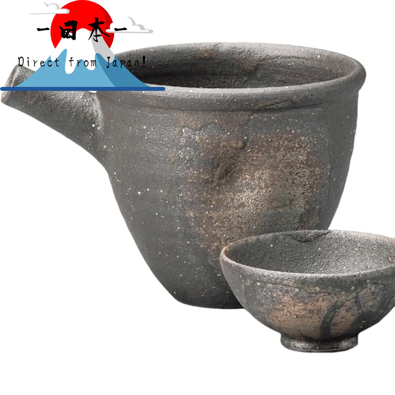 [Direct from Japan]
Ale-net Sake Set, including Tokkuri (sake pitcher) and Ochoko (sake cups), dimen