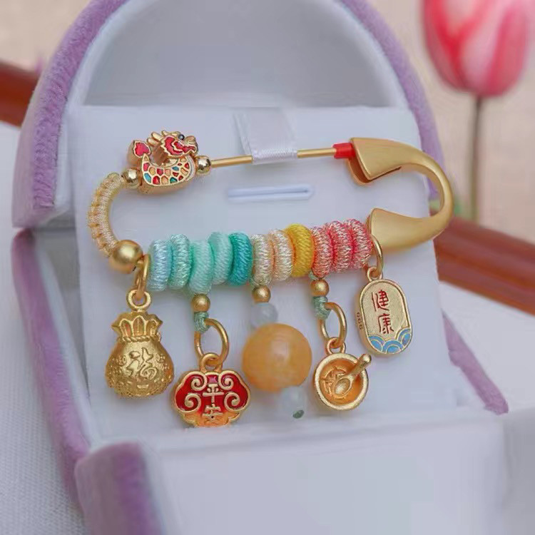 คลอดบุตร Pin Baby Safe เข็มกลัด Pressed Sand Gold Out Buckle Pin ทารกแรกเกิด Full Month ของขวัญ