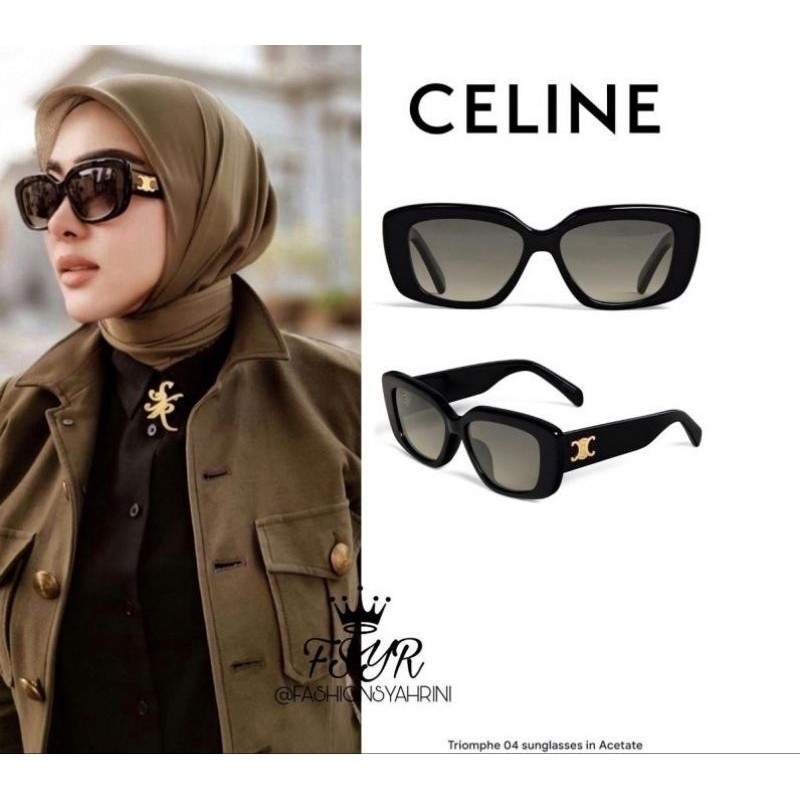 แว่นกันแดดใหม่ Syahrini Celine Triompie 04 ของแท้ Fullset Box Celine