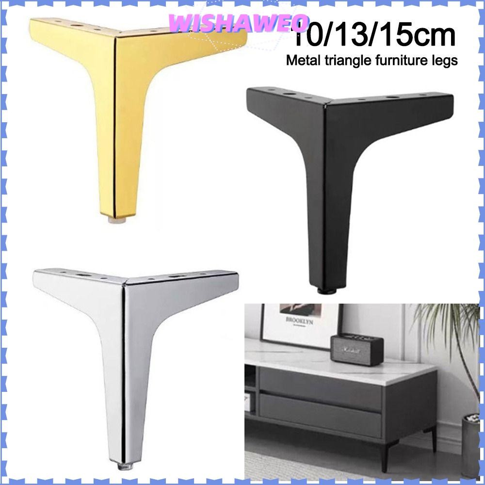 Wishaweo ขาตู้, สวมใส่เปลี่ยนเฟอร์นิเจอร์ขา, มัลติฟังก์ชั่โลหะสามเหลี่ยม Anti Scratch Cupboard โซฟาเก้าอี้ฟุตอุปกรณ์เฟอร์นิเจอร์