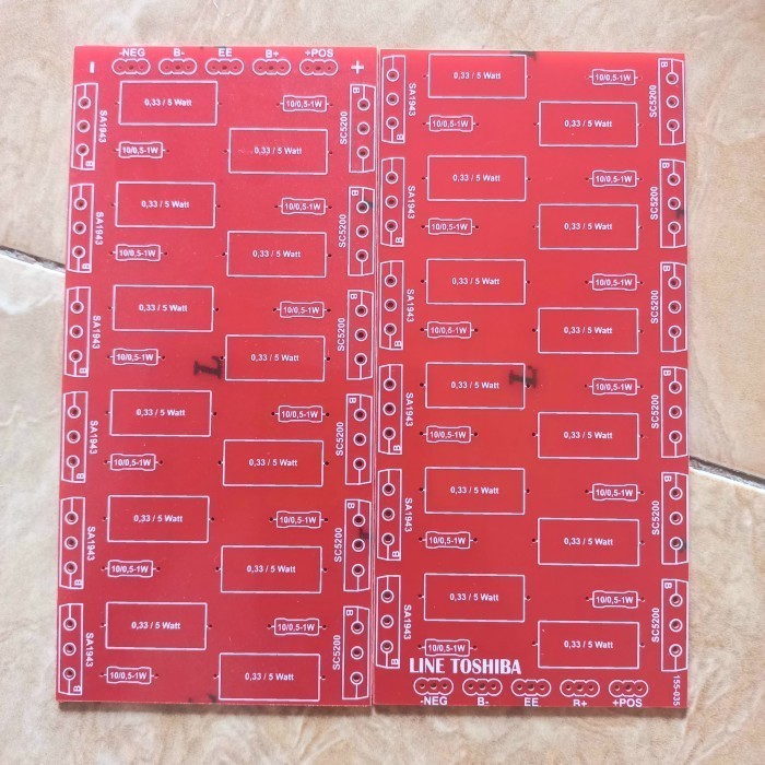 PCB TR FINAL 2U ทรานซิสเตอร์ขนาน 6 toshiba 5200 c5200 pertinax pertinax Fashar electro 2