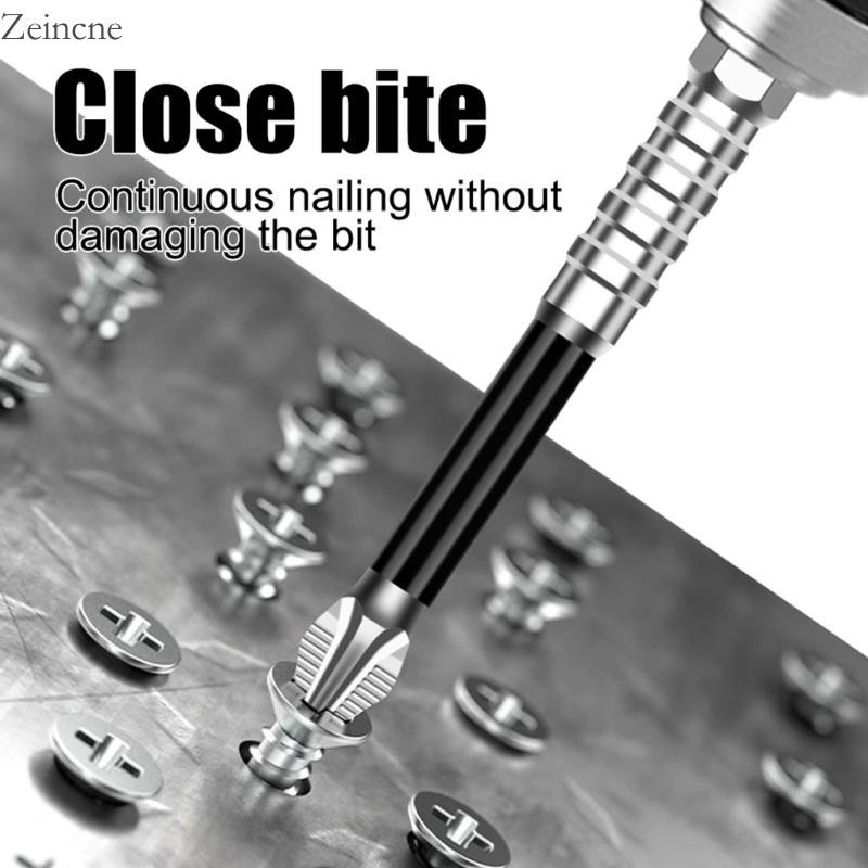 Zein แพ็ค 6 Nonslip Crosses หัวไขควง Bits โลหะผสมเหล็ก Magnetic Impact Driver Bits ชุดสําหรับ Home P