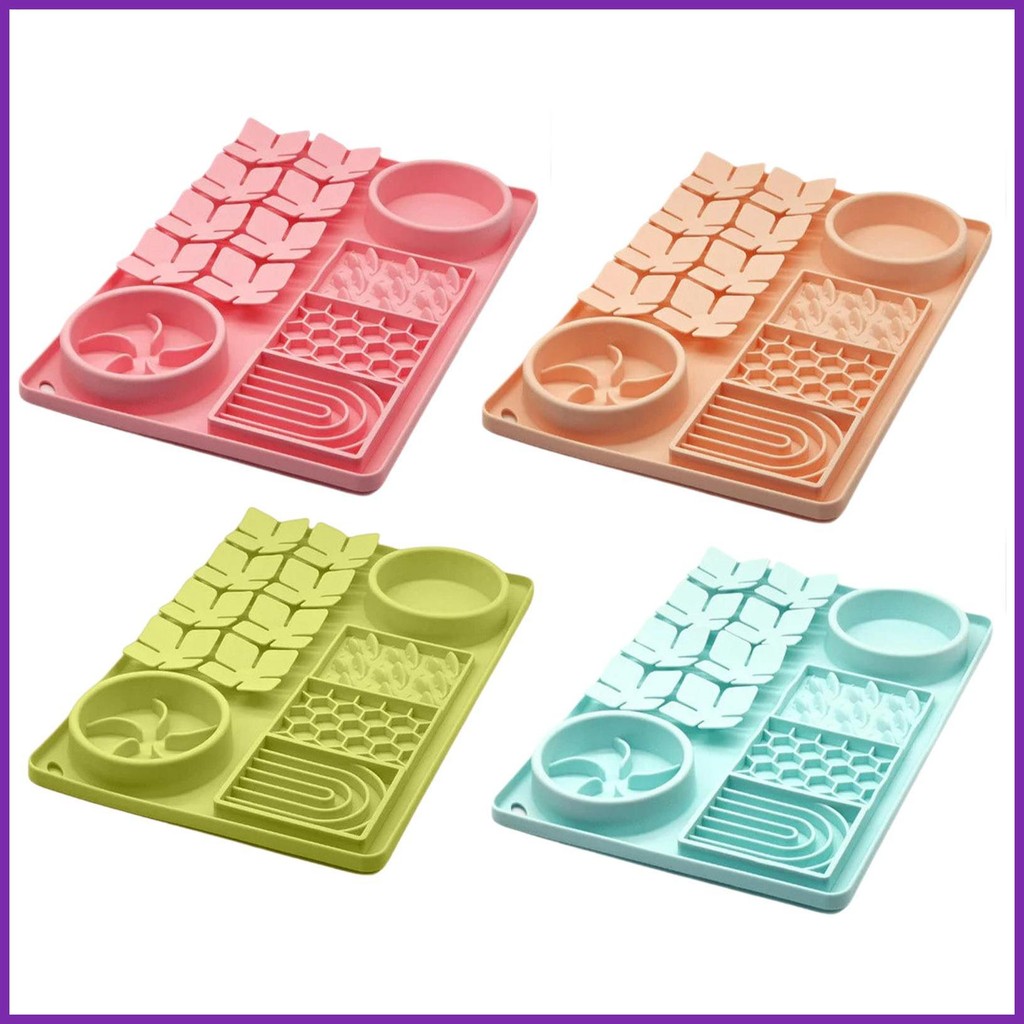 Puppy Lick Mat Pet Feeding Mat Dog Lick Pad Puppy Licking Toys Slow Feeder Licking Matt Cat Enrichme