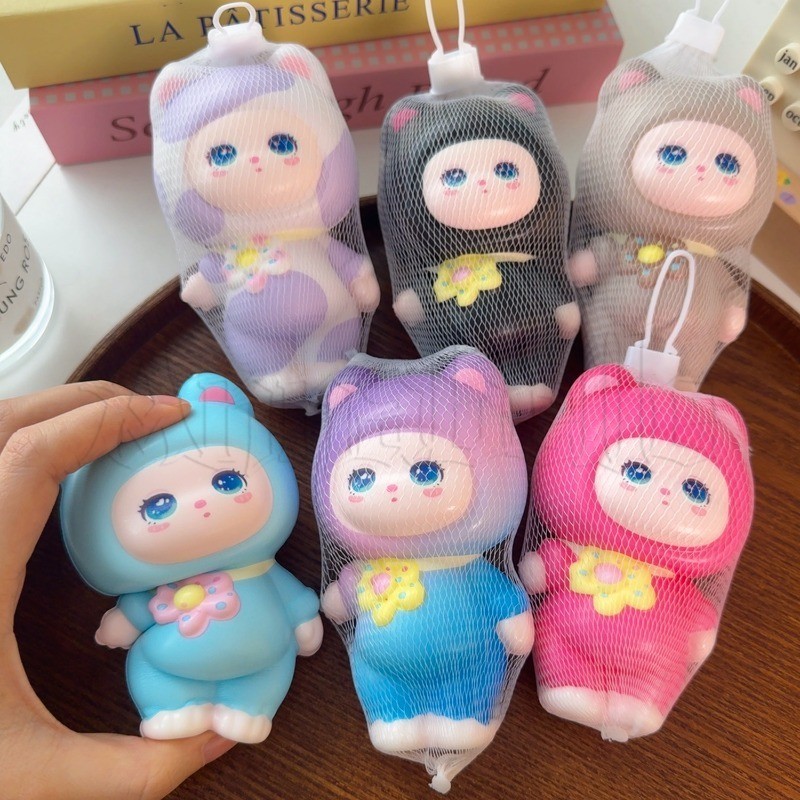 ของเล่นสกุชชี่เบบี้ทรี-ของเล่นรูปทรงแฮนด์เมดแบบพกพา-การ์ตูนอะนิเมะ ลิล่า หยิกของเล่น-ความเครียดบรรเทาของเล่นบีบอัด-นุ่มต่อต้านความเครียดบีบของเล่น-ตุ๊กตาน่ารักเด็กขอ
