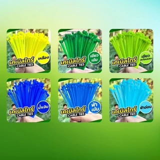 จัดเซท15สี เคเบิ้ลไทร์ 4ขนาด ถุงละ100ตัว รัดสายไฟ รัดแน่น รัดไว สีสดใส เหนียว ทน