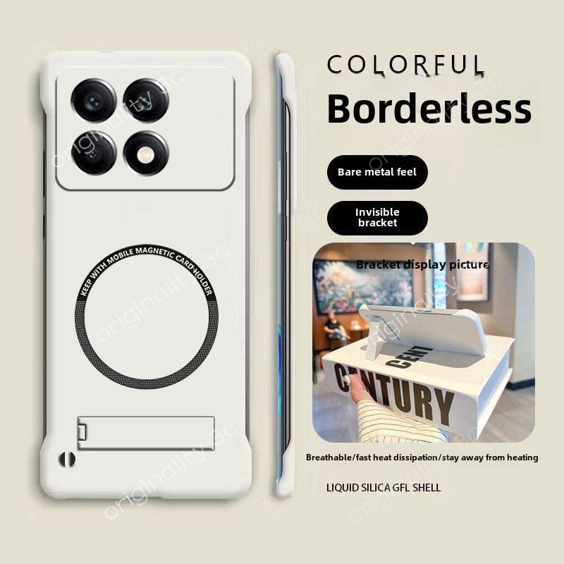 สร้างขาตั้ง Hard Magnetic Case สําหรับ POCO X6 PRO F6 PRO Redmi K70 K70E K70 PRO บางกระจายความร้อนแม