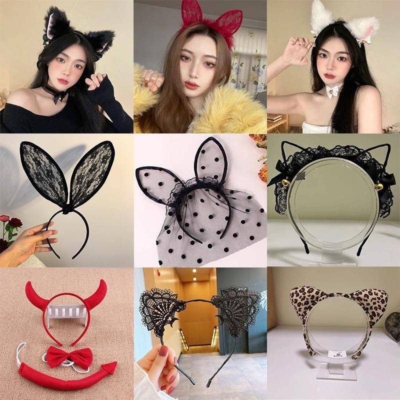 เครื่องประดับศีรษะแฟชั่น,ที่คาดผมลูกไม้หลากสไตล์ เซ็กซี่ น่ารัก ราคาถูก🚚 พร้อมส่งจากไทย