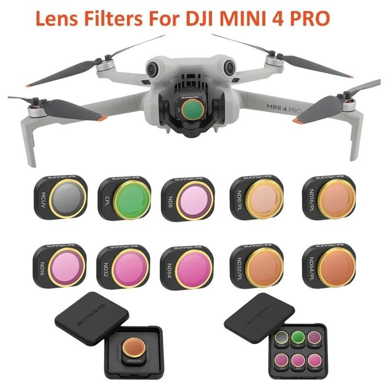 ฟิลเตอร์เลนส์ สําหรับโดรน DJI Mini 4 Pro UV CPL ND NDPL 8 16 32 64 DJI Mini 4 Pro