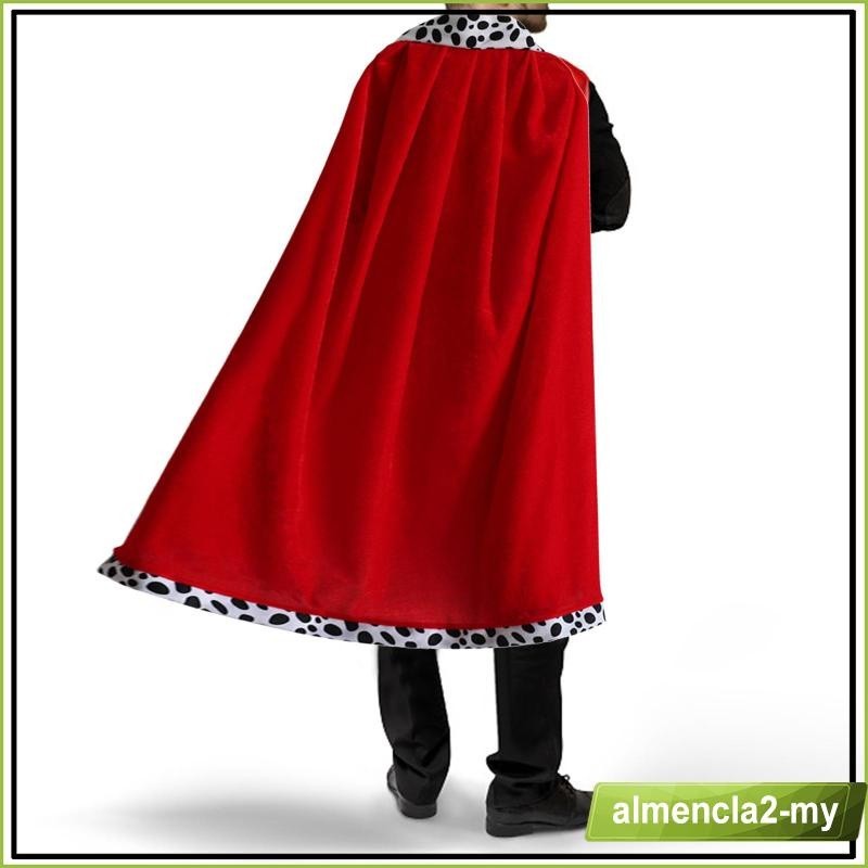 King Cape King Robe Cloak เครื่องแต่งกายอุปกรณ์เสริมสําหรับ Masquerade Carnival Dress up