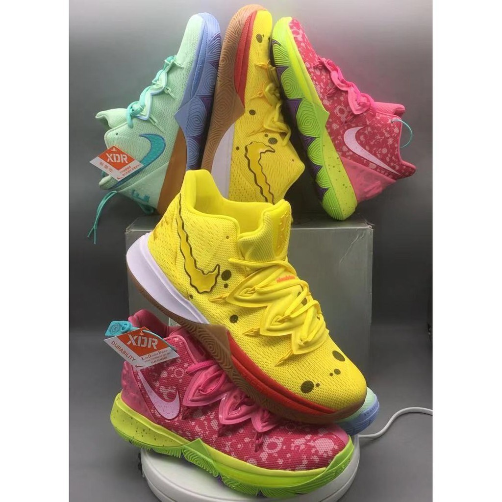 ,,NIKE Nike x Spongebob Squarepants Kyrie 5 Men รองเท้าบาสเก็ตบอลรองเท้าผ้าใบแฟชั่นคลังสินค้าพร้อม